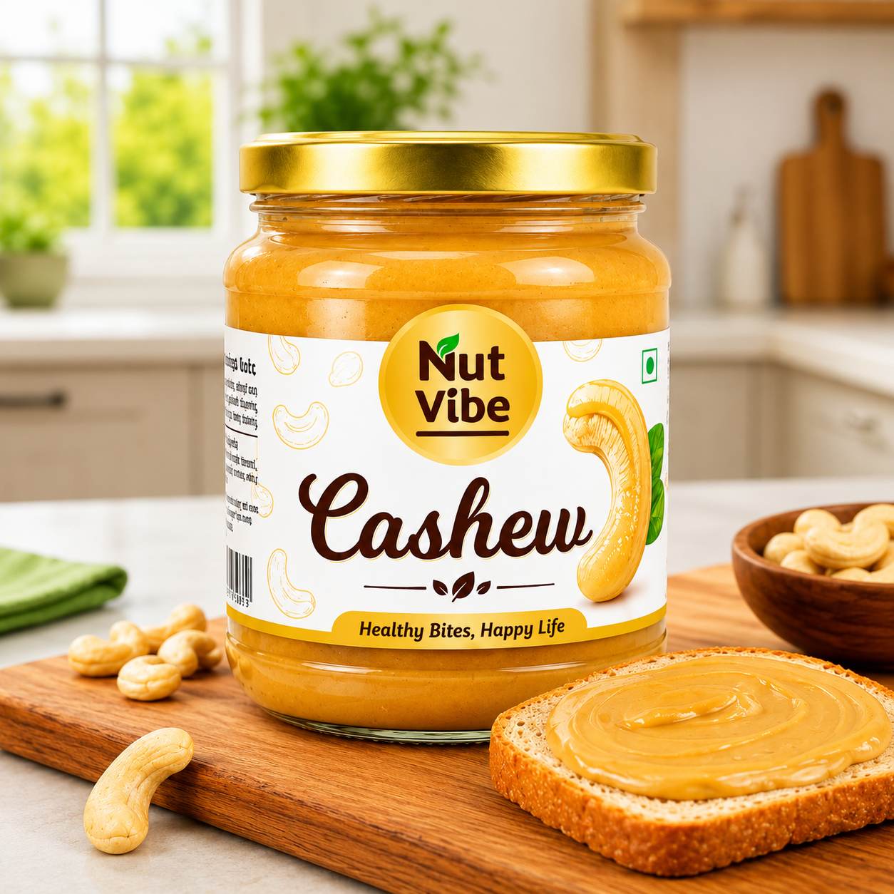 NutVibe Premium Cashew Butter | 100% Natural | High Protein Spread | 200g - Image 3