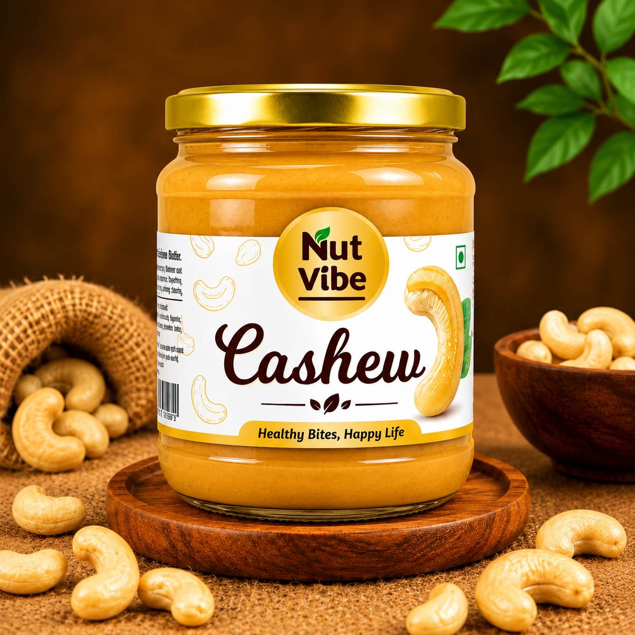 NutVibe Premium Cashew Butter | 100% Natural | High Protein Spread | 200g