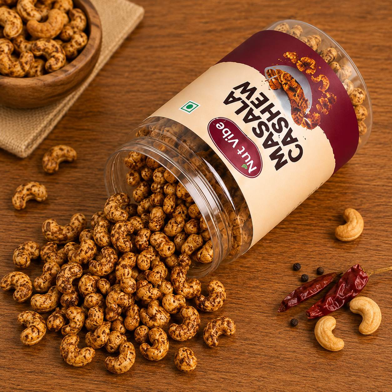 Premium Roasted Masala Kaju | High Protein | No Added Preservatives | 400g - Image 2