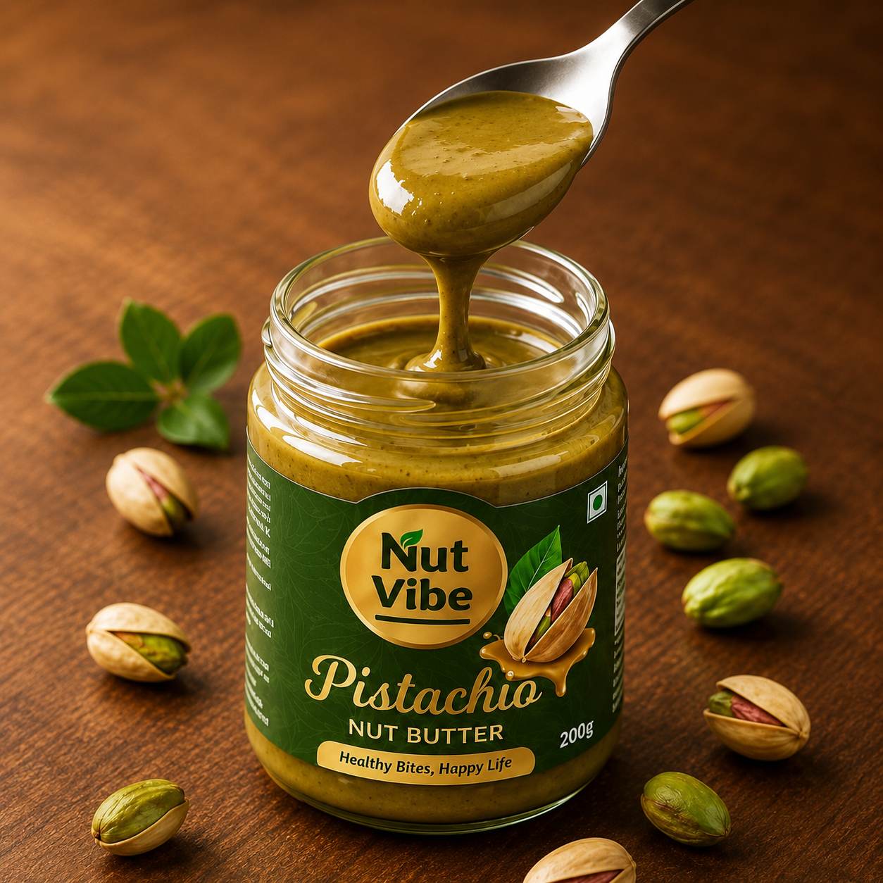 Premium Pistachio Butter | 100% Natural | High Protein Nut Spread | 200g - Image 2