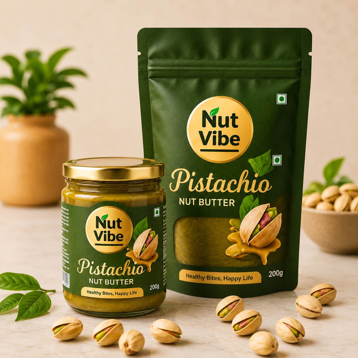 Premium Pistachio Butter | 100% Natural | High Protein Nut Spread | 200g