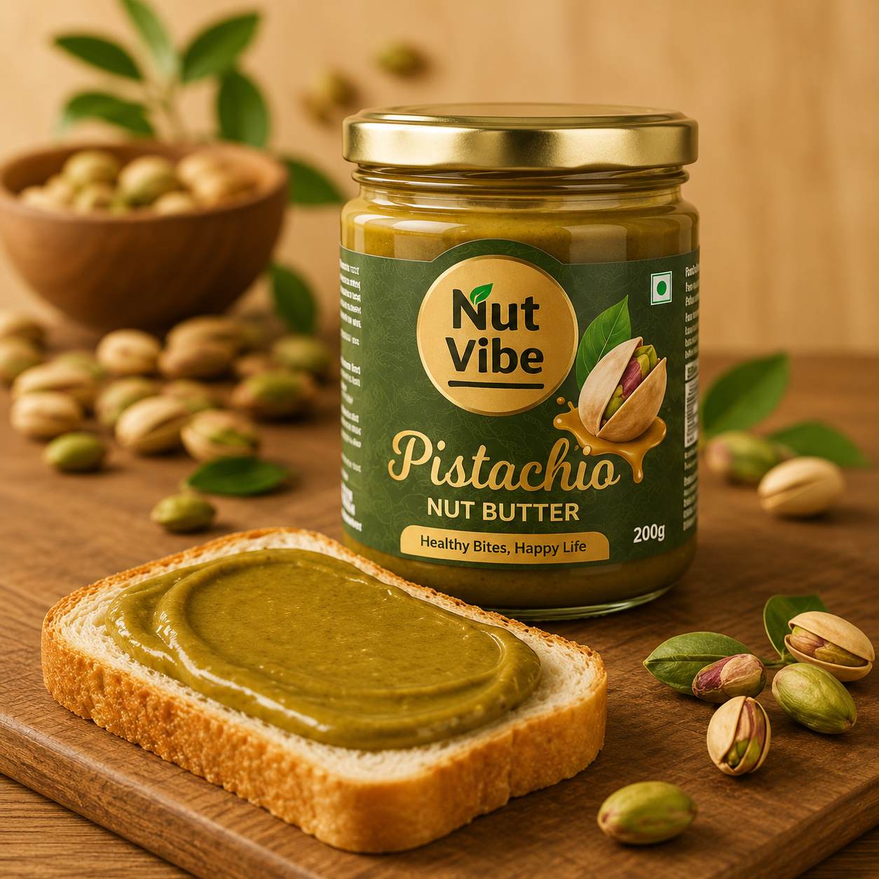 Premium Pistachio Butter | 100% Natural | High Protein Nut Spread | 200g - Image 3
